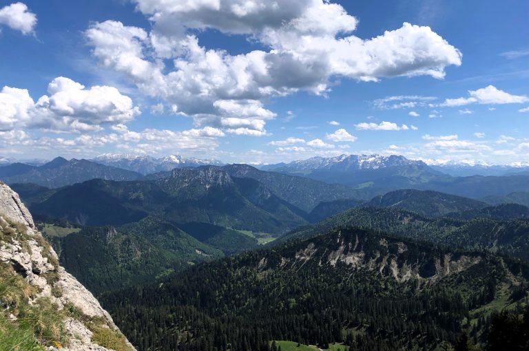 Aussicht auf die chiemgauer Alpen