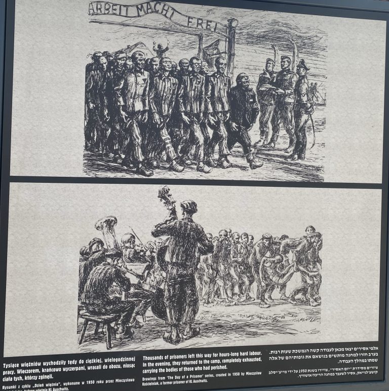 Gedenktafel in Ausschwitz