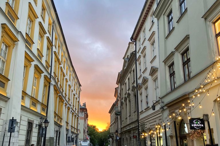 Sonnenuntergang in Krakau