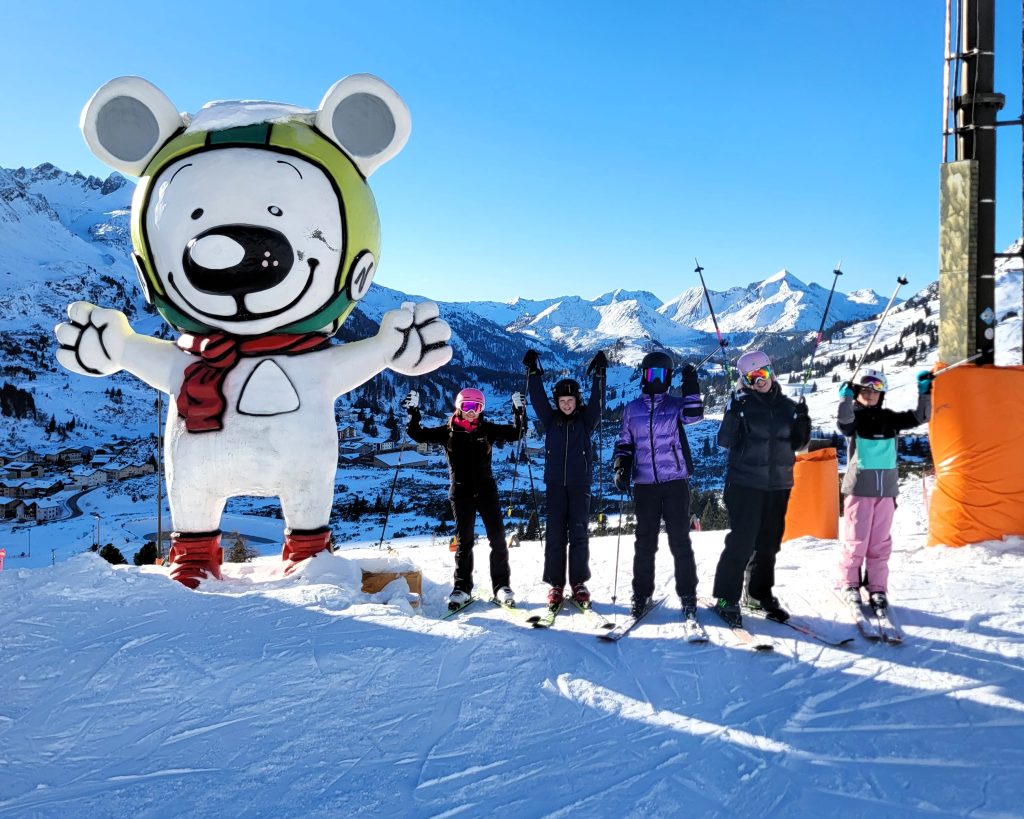 Die Anfängergruppe beim Skilager 2025