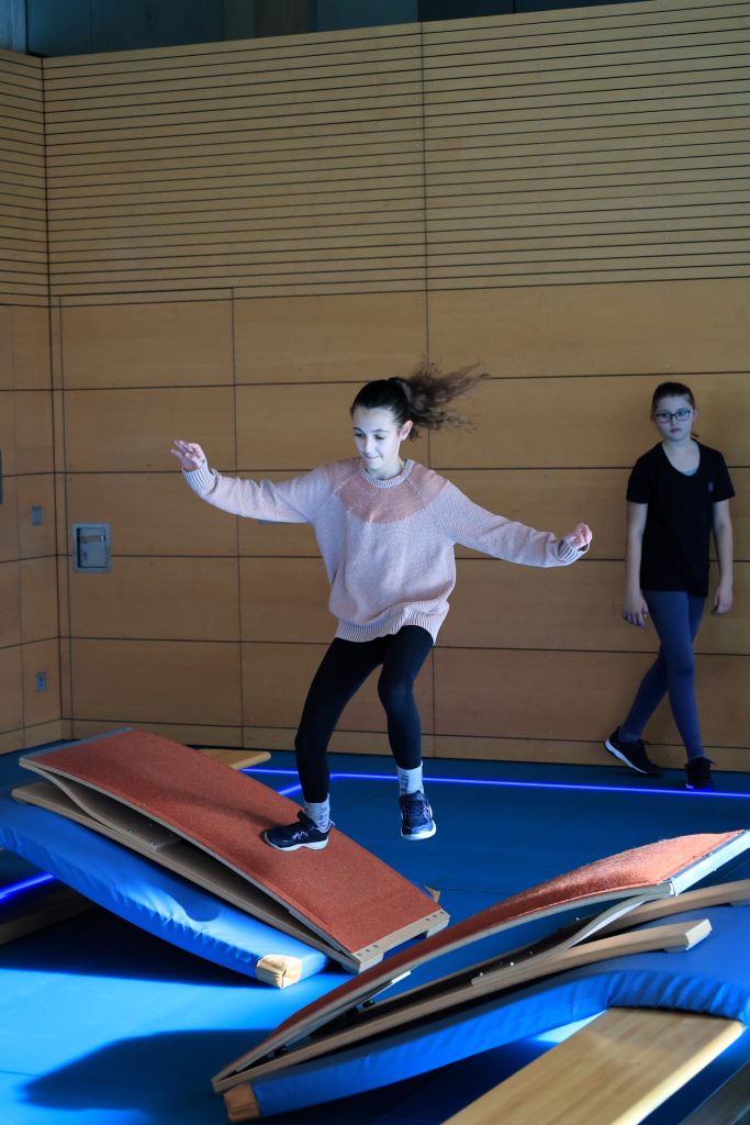 Schlossrallye Pacours in der Sporthalle